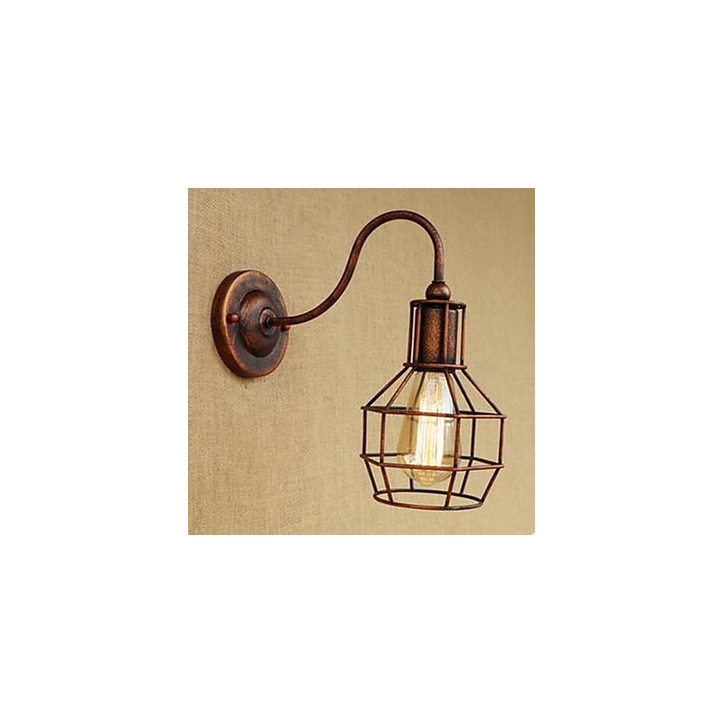 Iron Art Nostalgická a retro kreativní postava s dlouhým ramenem Rust Barva Studovna Obývací pokoj Vedoucí americké nástěnné lampy