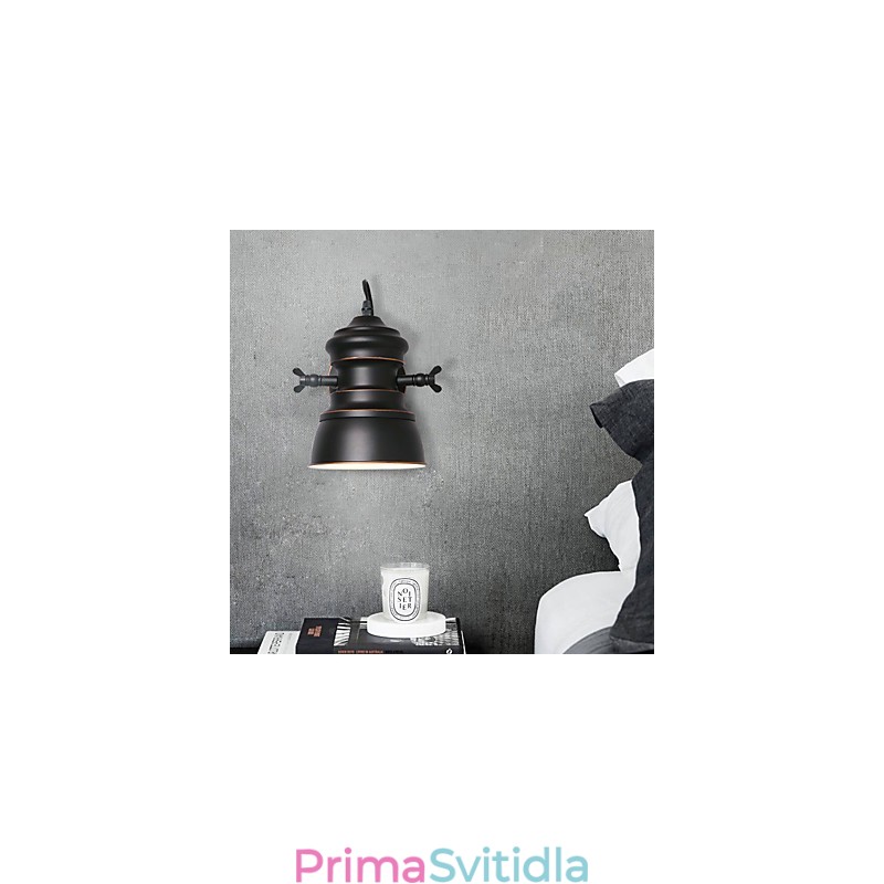 Vintage kovové nástěnné svítidla Industriální nástěnné svítidlo Simplicity Lamp pro osvětlení Cafe Club Bar