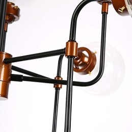 Moderní kreativní kovaný lustr obnovující starověké způsoby skleněné kuličky molekulární kouzelné fazole Droplight