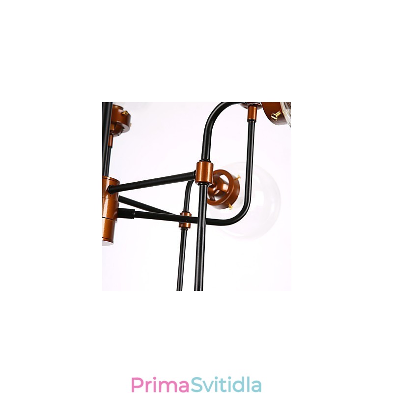 Moderní kreativní kovaný lustr obnovující starověké způsoby skleněné kuličky molekulární kouzelné fazole Droplight