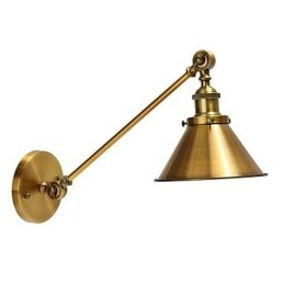 Vintage kovová nástěnná nástěnná retro průmyslová nástěnná lampa s nastavitelným stínítkem nočního osvětlení