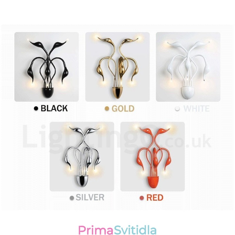Swan Head moderní moderní vícebarevné nástěnné osvětlení nástěnné svítidla