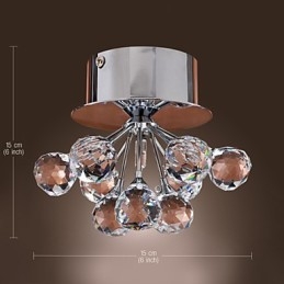 Moderní moderní křišťálový zapuštěný držák v mini stylu z chromového kovu