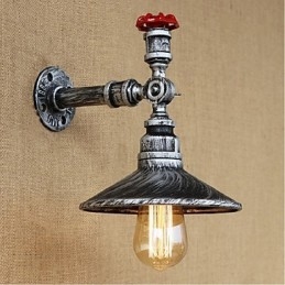 Rustic Lodge Painting Funkce pro nástěnné nástěnné nástěnné nástěnné svítidla s osvětlením ve světle stříbrném provedení