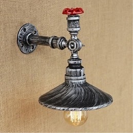 Rustic Lodge Painting Funkce pro nástěnné nástěnné nástěnné nástěnné svítidla s osvětlením ve světle stříbrném provedení