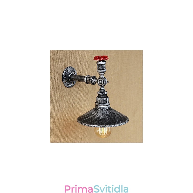 Rustic Lodge Painting Funkce pro nástěnné nástěnné nástěnné nástěnné svítidla s osvětlením ve světle stříbrném provedení