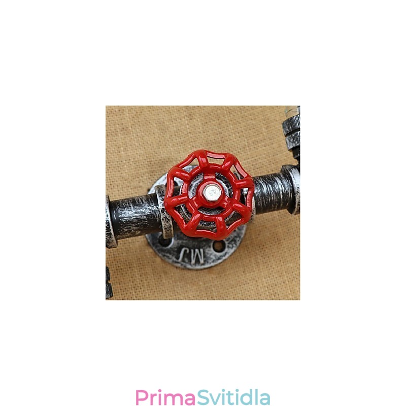 Rustic Lodge mosazný prvek pro nástěnné svítidla s osvětlením v prostředí světle modré