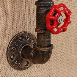 Dekorativní nástěnné malé nástěnné svítidlo Nostalgie Simple Water Pipe