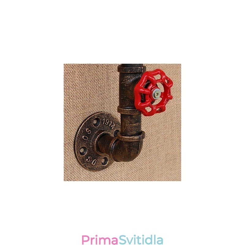 Dekorativní nástěnné malé nástěnné svítidlo Nostalgie Simple Water Pipe