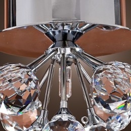 Moderní moderní křišťálový zapuštěný držák v mini stylu z chromového kovu