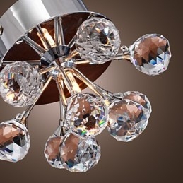 Moderní moderní křišťálový zapuštěný držák v mini stylu z chromového kovu
