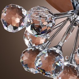 Moderní moderní křišťálový zapuštěný držák v mini stylu z chromového kovu