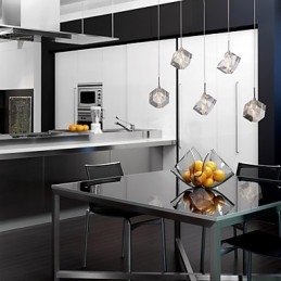 Moderní moderní závěsné svítidlo Island Crystal Chrome
