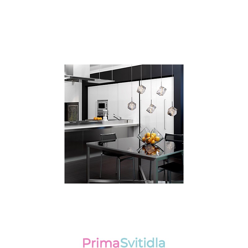 Moderní moderní závěsné svítidlo Island Crystal Chrome