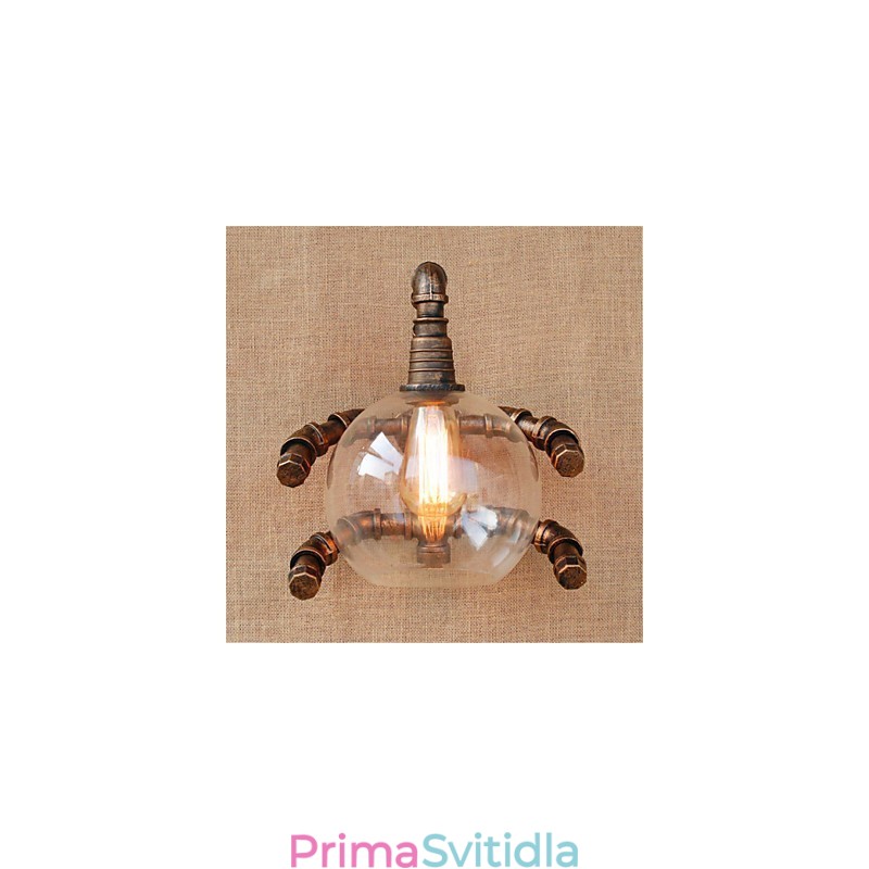 Rustic Lodge Country Antique Mosazný prvek pro nástěnné svítidlo s okolním osvětlením
