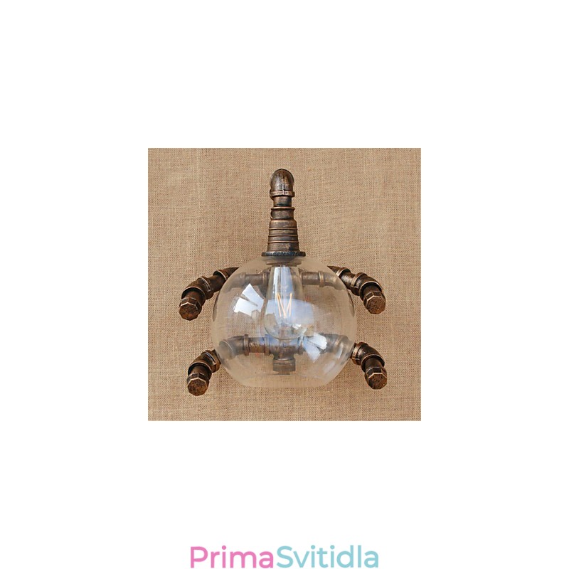 Rustic Lodge Country Antique Mosazný prvek pro nástěnné svítidlo s okolním osvětlením