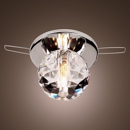 Moderní moderní křišťálový zapuštěný držák v mini stylu z chromového kovu