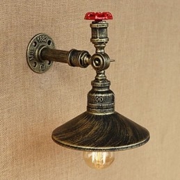 Retro Restaurant Edison Industrial Hadice Jednohlavá ozdobná nástěnná lampa