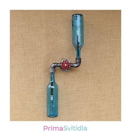 Kované železo Loft The Bottle Pipe Bottle Bottle Wall Lampy Police Kované železo Loft The Bottle Pipe Bottle Bottle Wall Lampy Police