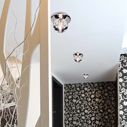 Moderní moderní křišťálový zapuštěný držák v mini stylu z chromového kovu