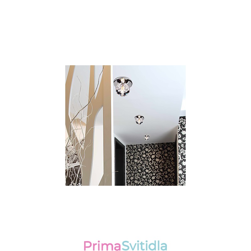 Moderní moderní křišťálový zapuštěný držák v mini stylu z chromového kovu