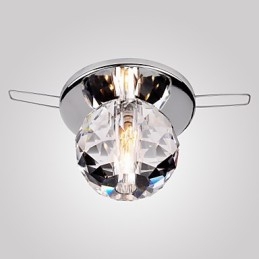 Moderní moderní křišťálový zapuštěný držák v mini stylu z chromového kovu