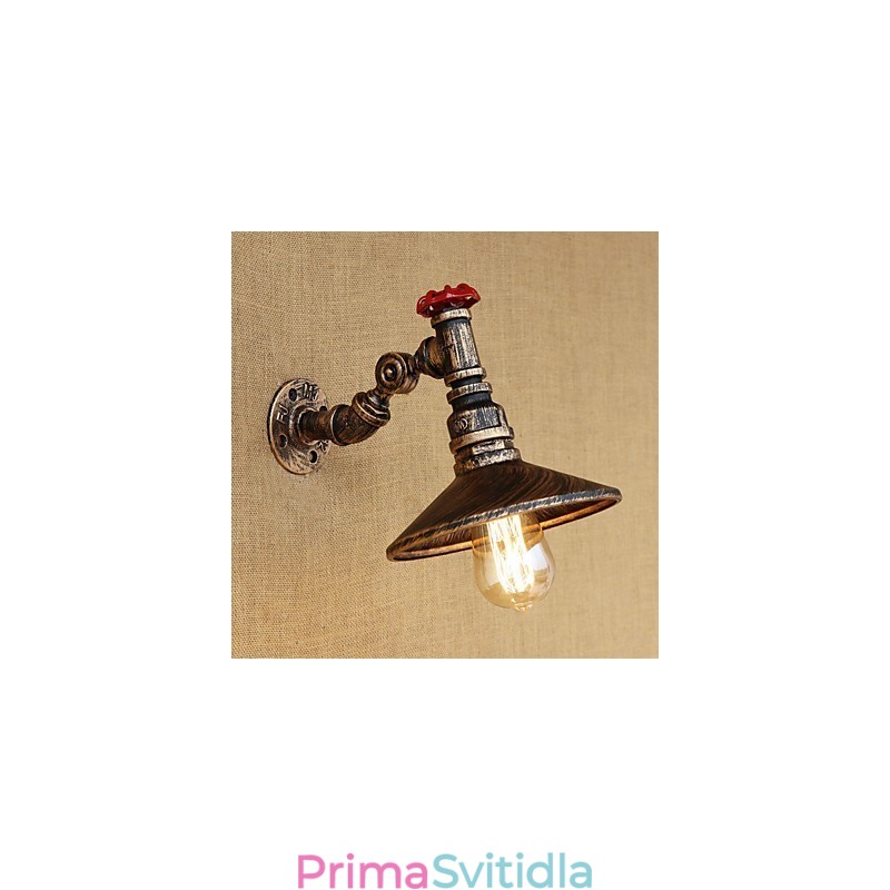Funkce country retro malby pro nástěnné svítidlo s otočným otočným ramenem světla ve stylu mini