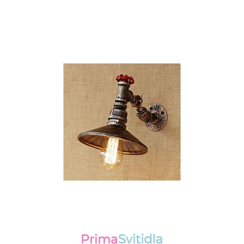 Funkce country retro malby pro nástěnné svítidlo s otočným otočným ramenem světla ve stylu mini