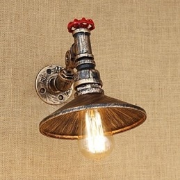 Funkce country retro malby pro nástěnné svítidlo s otočným otočným ramenem světla ve stylu mini