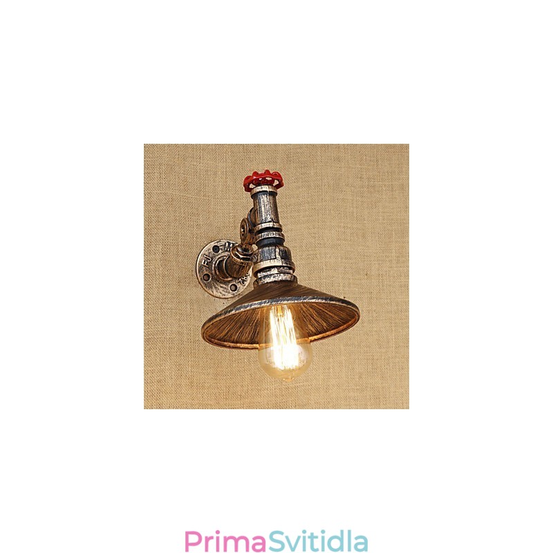 Funkce country retro malby pro nástěnné svítidlo s otočným otočným ramenem světla ve stylu mini