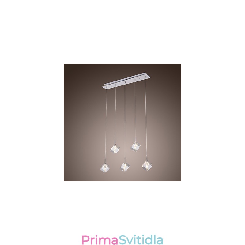 Moderní moderní závěsné svítidlo Island Crystal Chrome