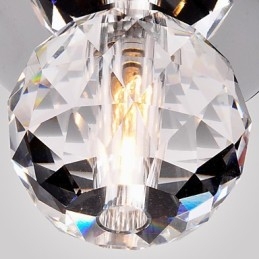 Moderní moderní křišťálový zapuštěný držák v mini stylu z chromového kovu