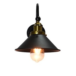 Nástěnné světlo Nástěnné svítidla Nástěnné železo Nástěnná lampa Němá černá lampa se světelným mečem na zdi