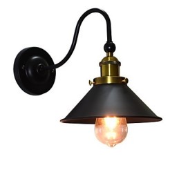 Nástěnné světlo Nástěnné svítidla Nástěnné železo Nástěnná lampa Němá černá lampa se světelným mečem na zdi