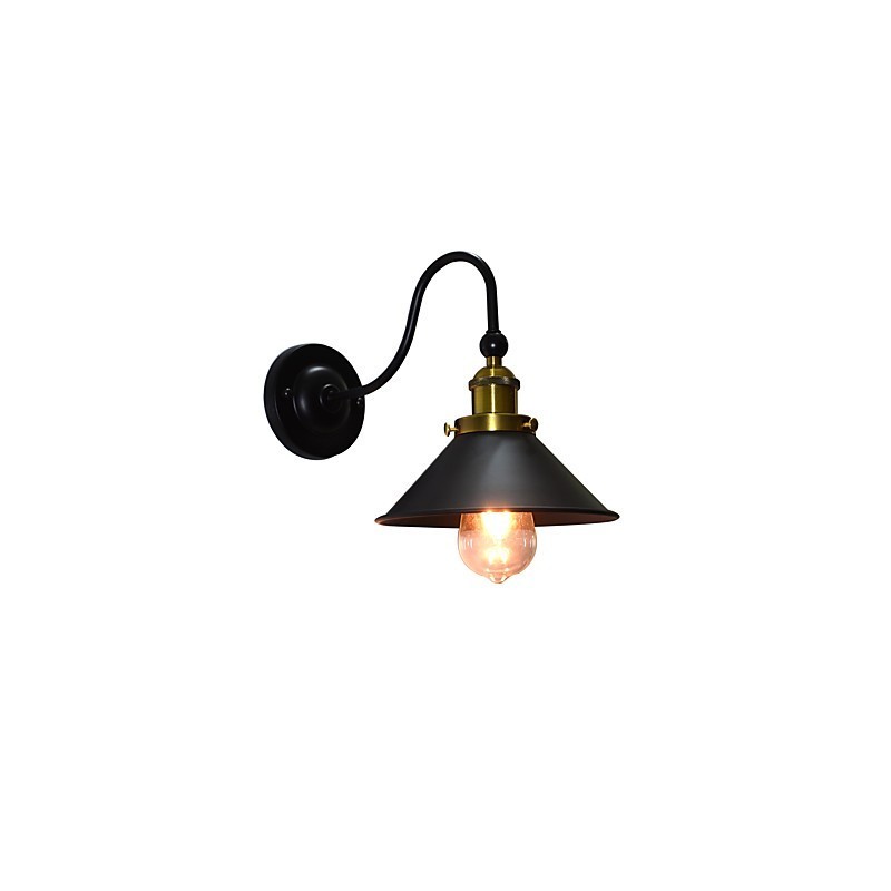 Nástěnné světlo Nástěnné svítidla Nástěnné železo Nástěnná lampa Němá černá lampa se světelným mečem na zdi