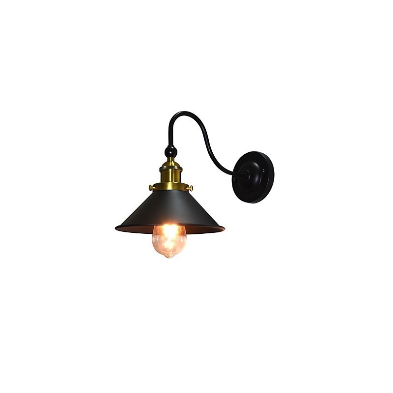 Nástěnné světlo Nástěnné svítidla Nástěnné železo Nástěnná lampa Němá černá lampa se světelným mečem na zdi