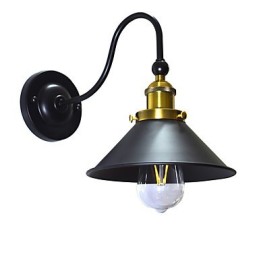 Nástěnné světlo Nástěnné svítidla Nástěnné železo Nástěnná lampa Němá černá lampa se světelným mečem na zdi