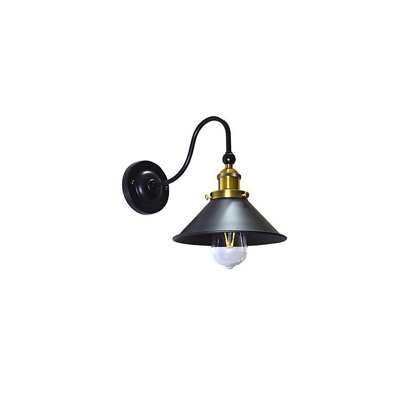 Nástěnné světlo Nástěnné svítidla Nástěnné železo Nástěnná lampa Němá černá lampa se světelným mečem na zdi