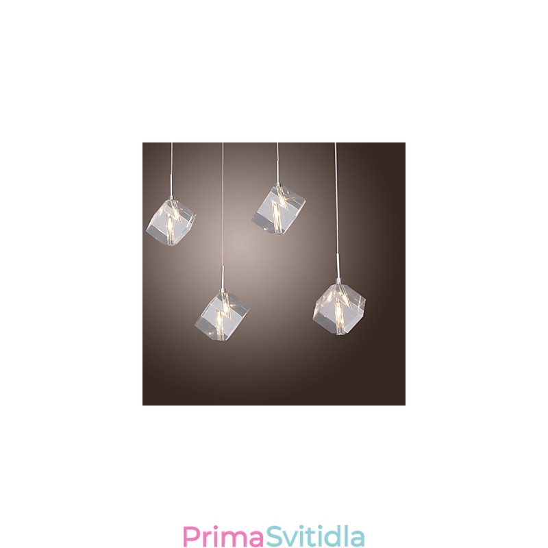 Moderní moderní závěsné svítidlo Island Crystal Chrome