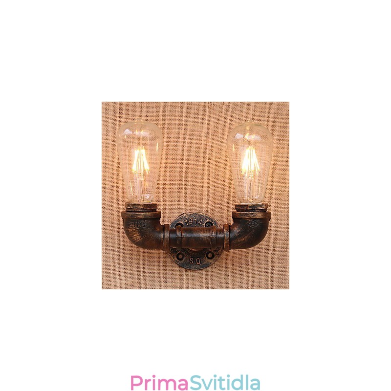 Funkce country retro malby pro nástěnné svítidlo s okolním osvětlením v mini stylu