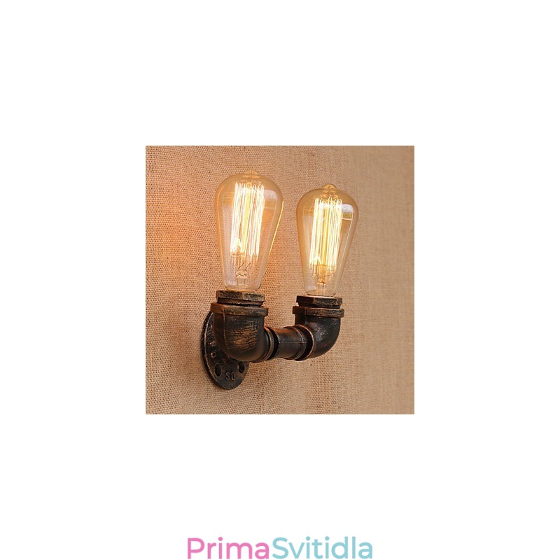 Funkce country retro malby pro nástěnné svítidlo s okolním osvětlením v mini stylu