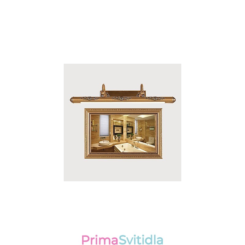 Zrcadlová lampa 80CM 1Tradiční vintage starožitná mosazný prvek pro