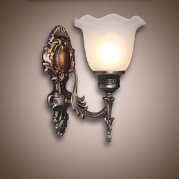 Nástěnná retro lampa v evropském stylu Lampa do hotelové chodby Světla do chodby Zrcadlo Přední lampa Jednohlavá noční lampa