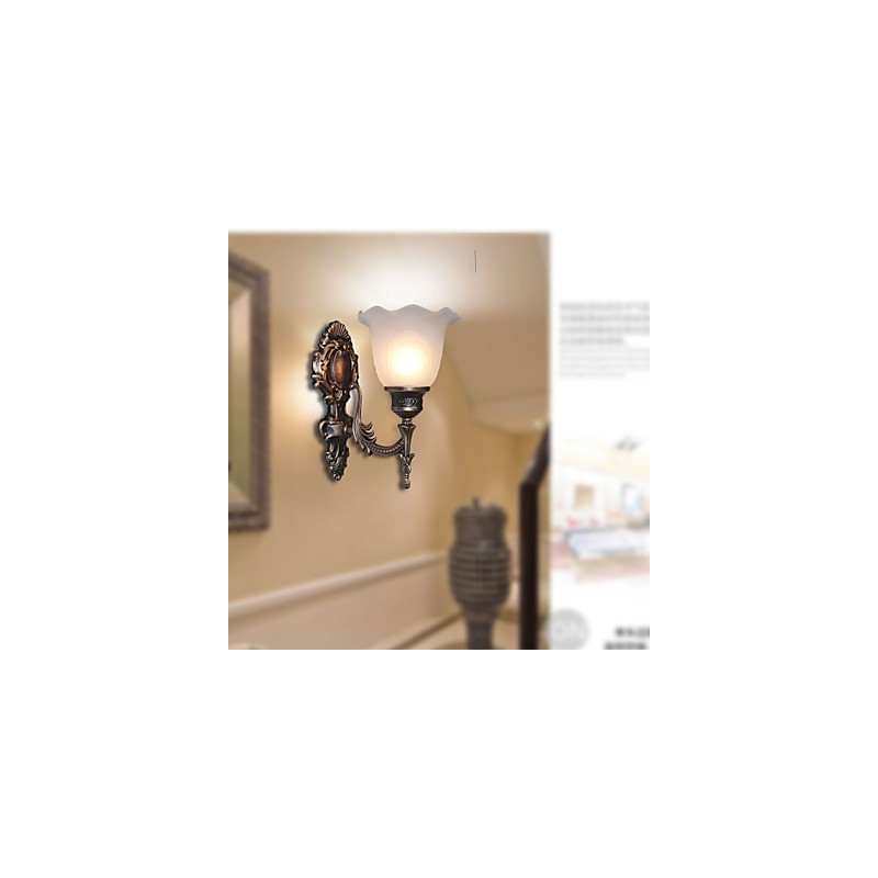 Nástěnná retro lampa v evropském stylu Lampa do hotelové chodby Světla do chodby Zrcadlo Přední lampa Jednohlavá noční lampa