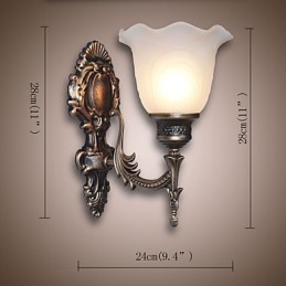 Nástěnná retro lampa v evropském stylu Lampa do hotelové chodby Světla do chodby Zrcadlo Přední lampa Jednohlavá noční lampa