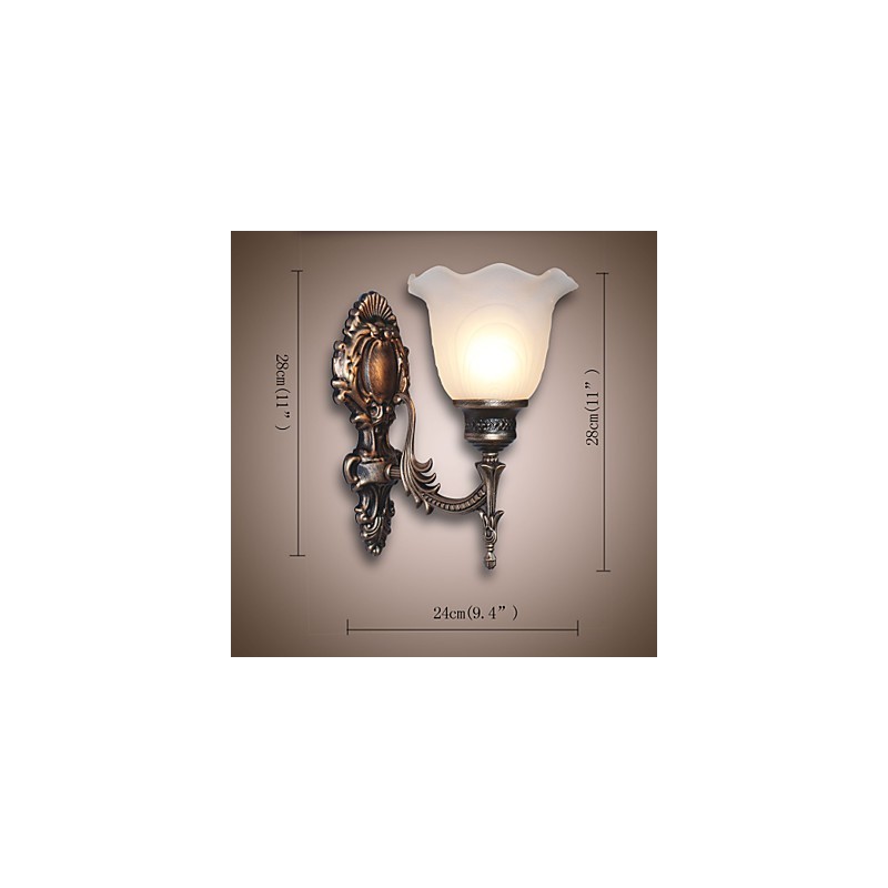 Nástěnná retro lampa v evropském stylu Lampa do hotelové chodby Světla do chodby Zrcadlo Přední lampa Jednohlavá noční lampa