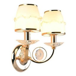 Moderní současná galvanicky pokovená funkce pro ochranu zraku Crystal Swing Arm Nástěnná svítidla s okolním světlem