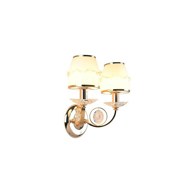 Moderní současná galvanicky pokovená funkce pro ochranu zraku Crystal Swing Arm Nástěnná svítidla s okolním světlem
