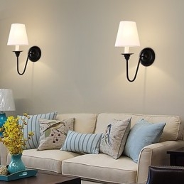 Rustic Lodge Black Oxide Finish Funkce pro ochranu očí Nástěnné svítidlo s okolním světlem