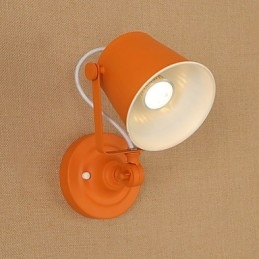Malovaná ocelová nástěnná lampa němá černá americká káva dekorace retro nástěnná lampa světelný meč na zdi